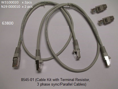 8545-01 Cable Kit with Terminal Resistors, 3 phase sync/Parallel Cable