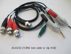 4 BNC Test Cable with Clip #18 [11020] (for < 1MHz)
