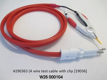 A190363 - 4 wire test cable with clip [19036]